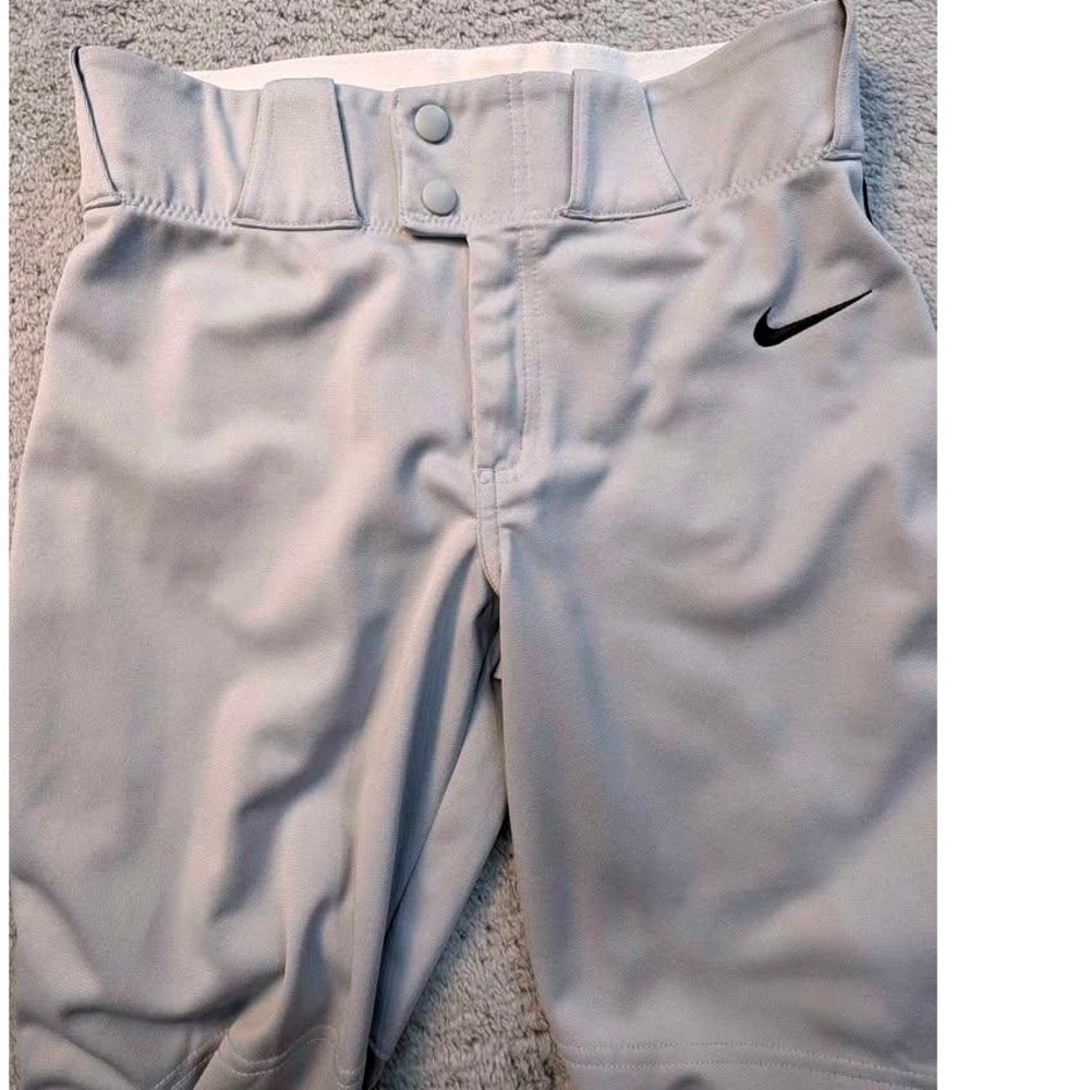 Nike Team Engineered Vapor Select Piped Baseball Pants Youth XL Gray Black 27" - Picture 10 of 10